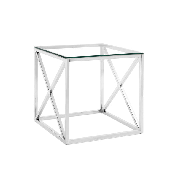 Greer Tempered Glass Square Coffee Table