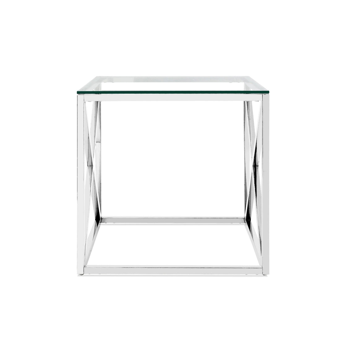 Greer Tempered Glass Square Coffee Table