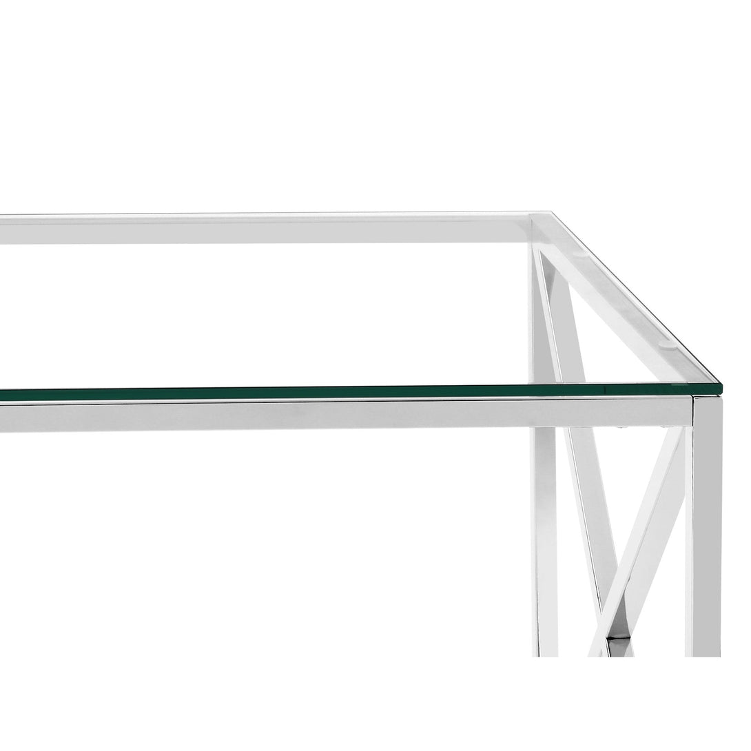 Greer Tempered Glass Square Coffee Table
