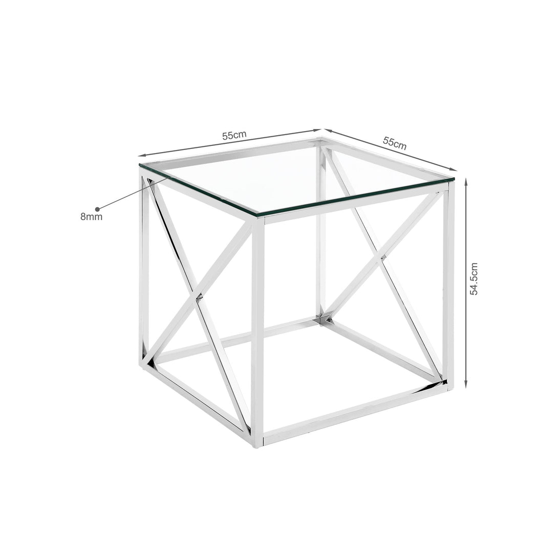 Greer Tempered Glass Square Coffee Table