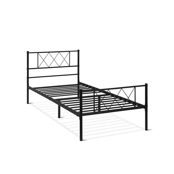 Picton Single Metal Bed Frame - Black