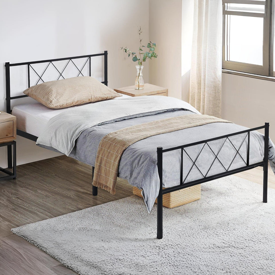 Picton Single Metal Bed Frame - Black