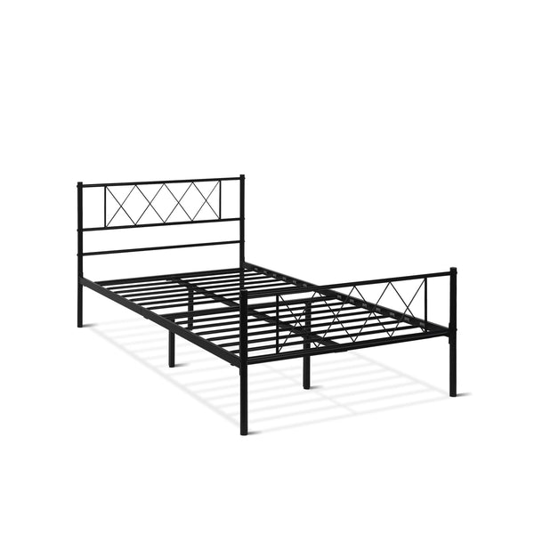 Picton King Single Metal Bed Frame - Black