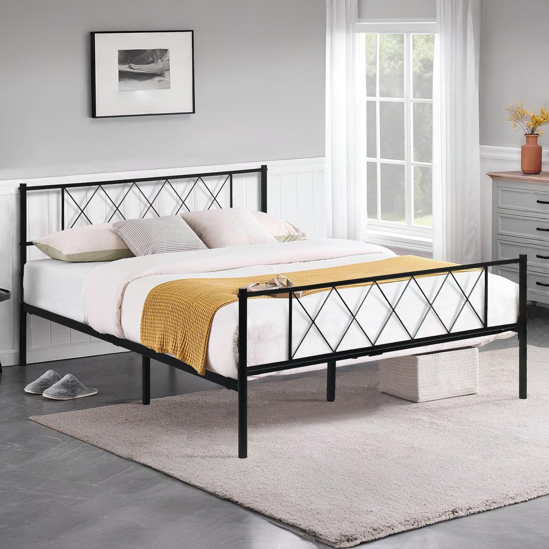 Picton Double Metal Bed Frame - Black