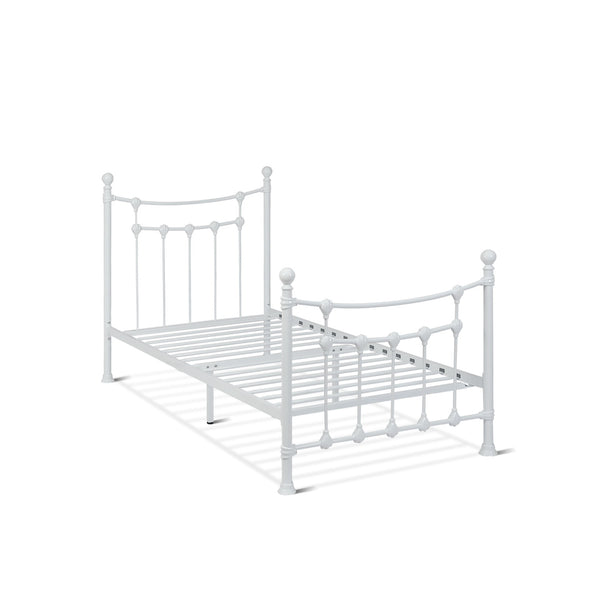 Gingera Single Metal Bed Frame - White