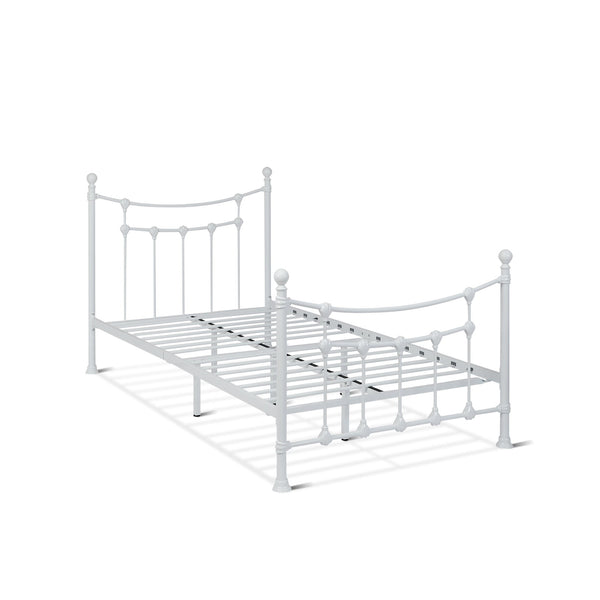 Gingera King Single Metal Bed Frame - White