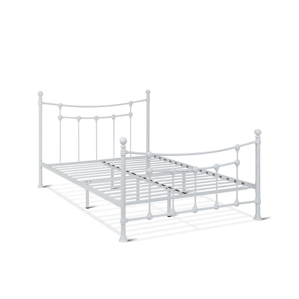 Gingera Double Metal Bed Frame - White