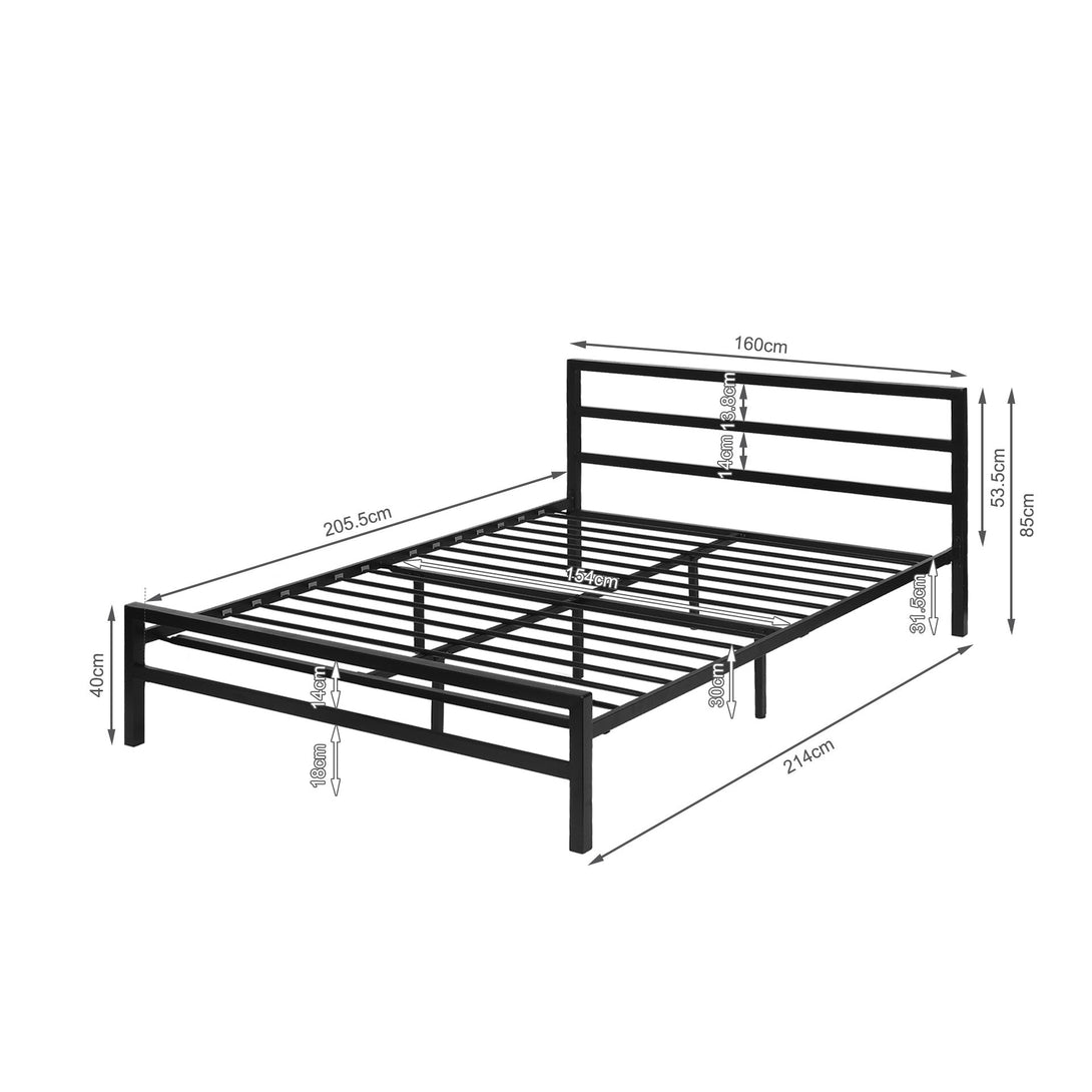 Dowe Queen Metal Bed Frame - Black
