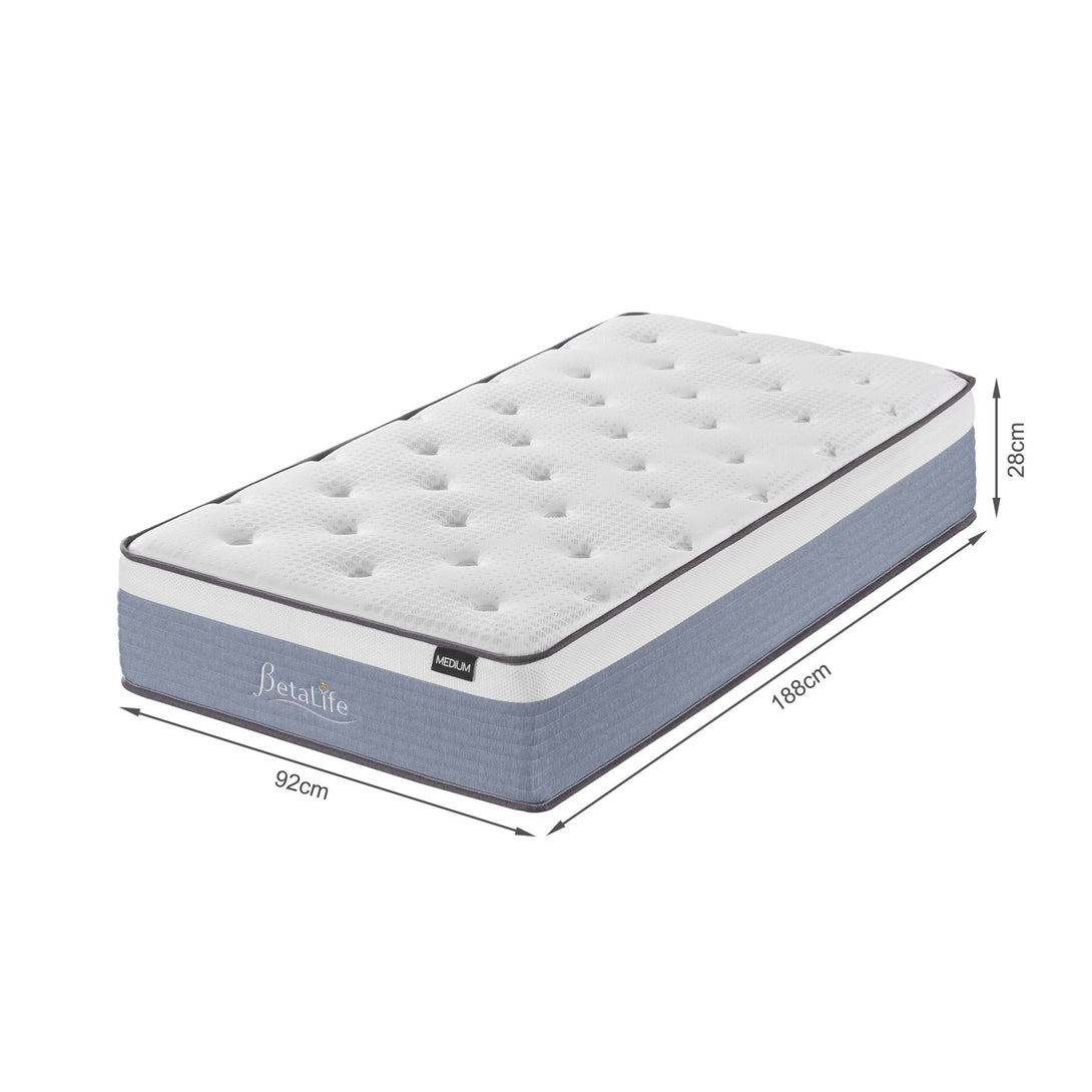 Natureblend Plus Bamboo Charcoal Medium Plush Mattress- Single