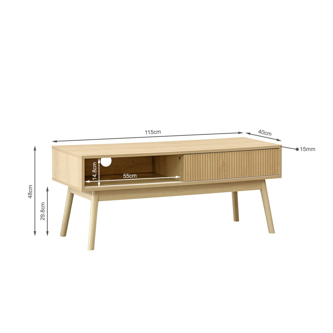 Shawnee 1.15m Entertainment Unit - Oak