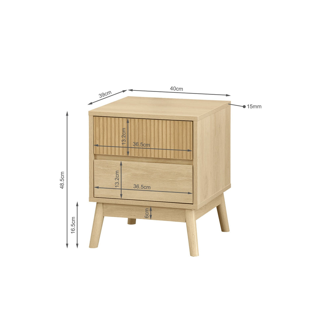 Shawnee Bedside Table - Oak