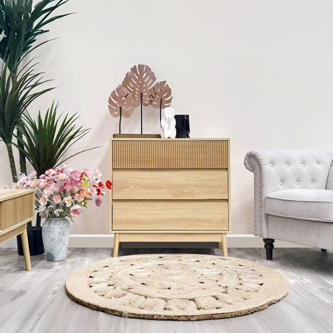 Shawnee 3 Drawers Tallboy - Oak