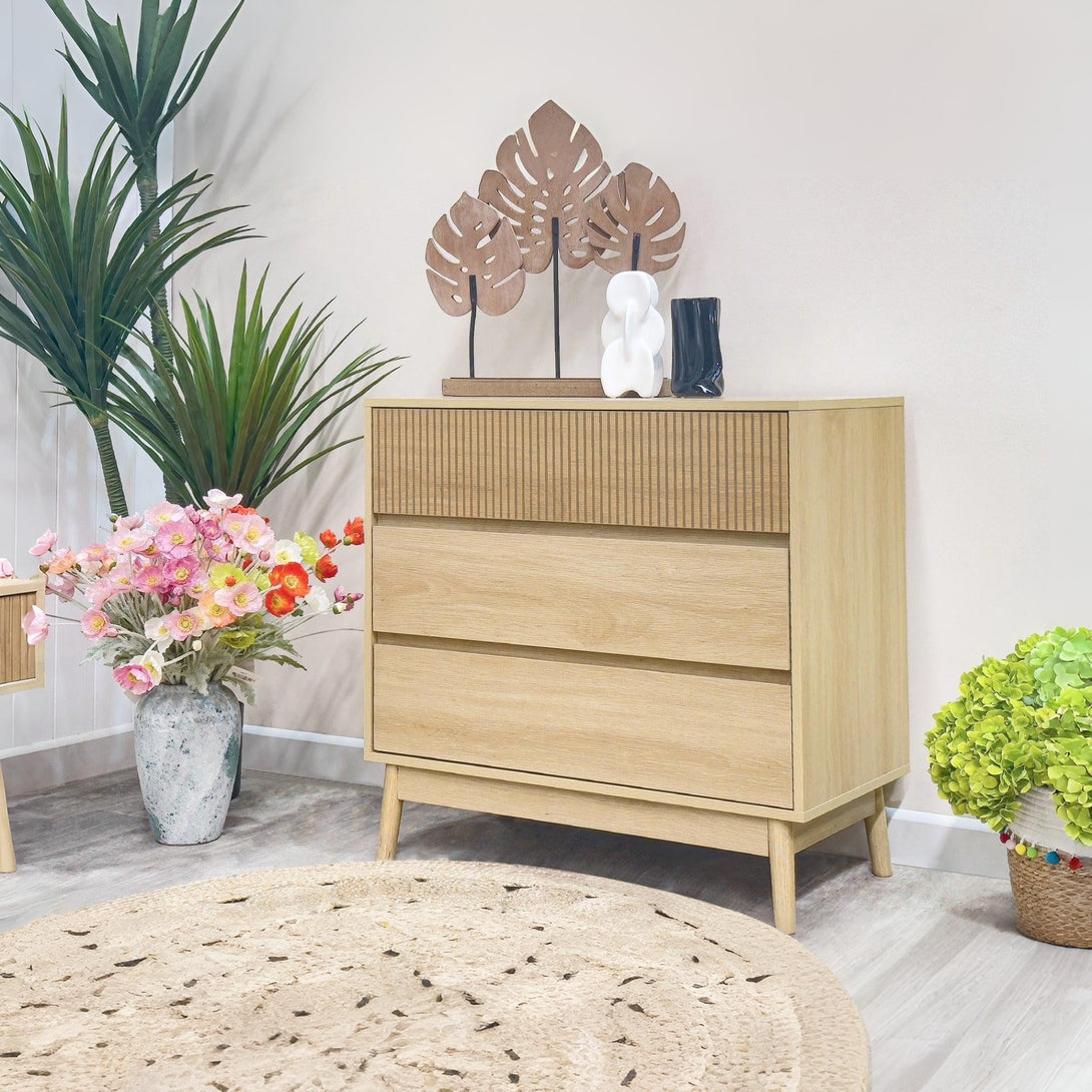 Shawnee 3 Drawers Tallboy - Oak