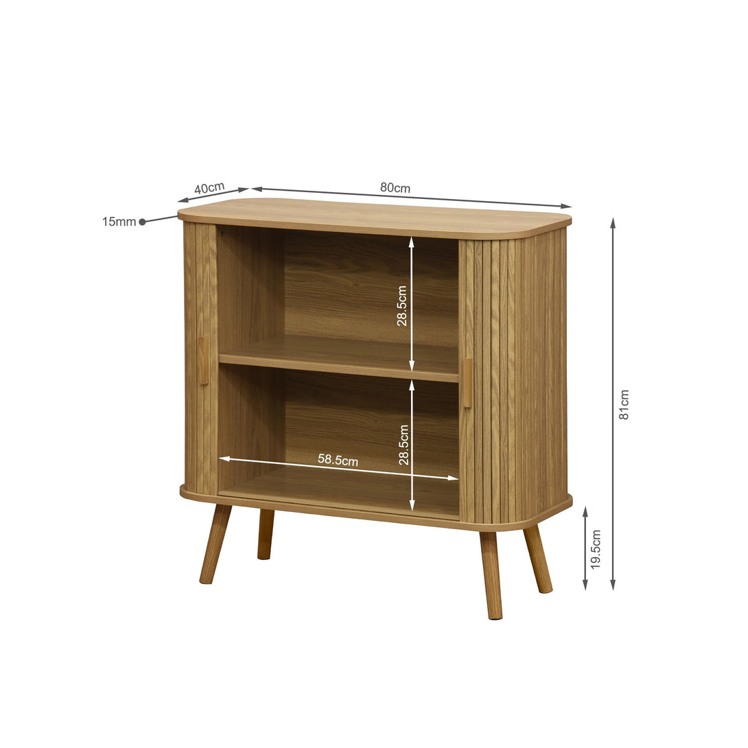 Atlantic 2 Door Cabinet - Natural