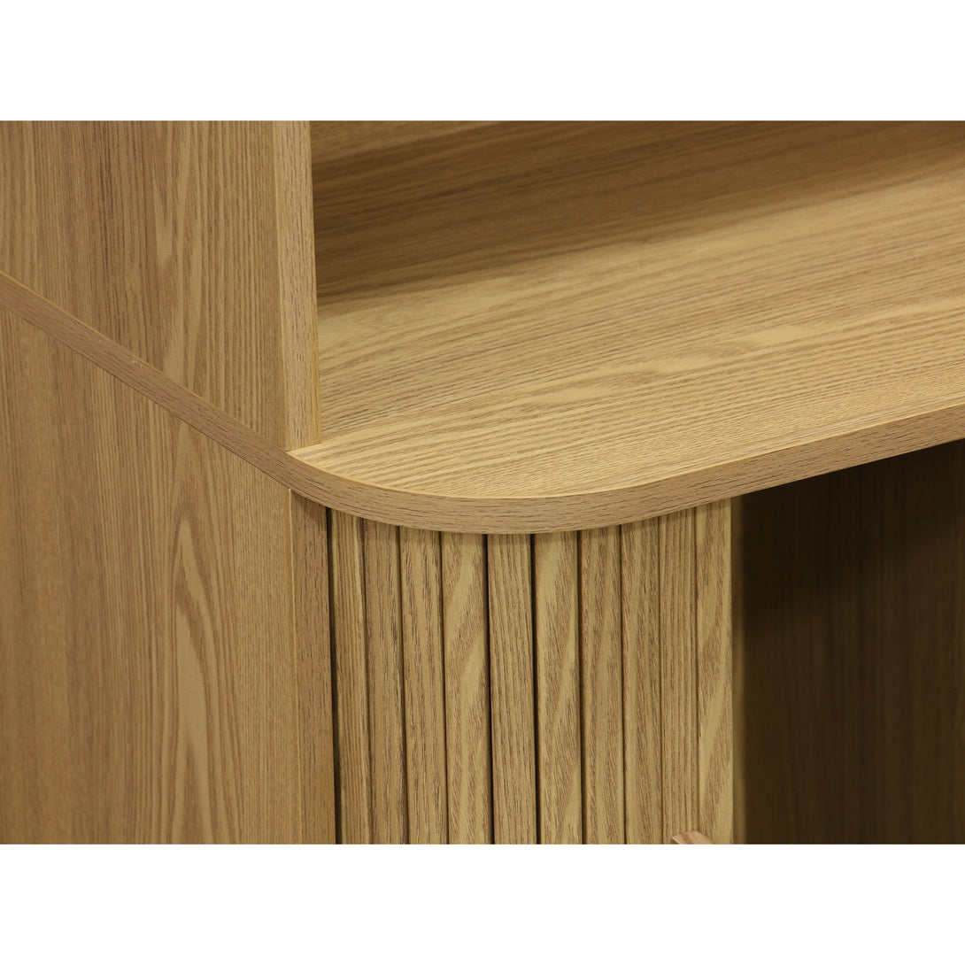 Atlantic 2 Door Bookshelf - Natural