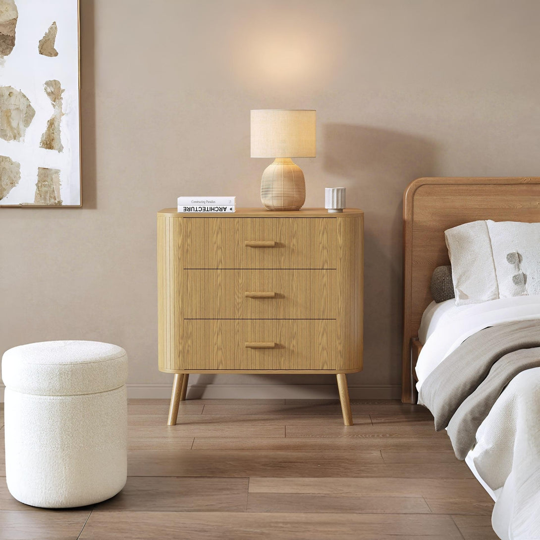 Atlantic 3 Drawers Tallboy - Natural