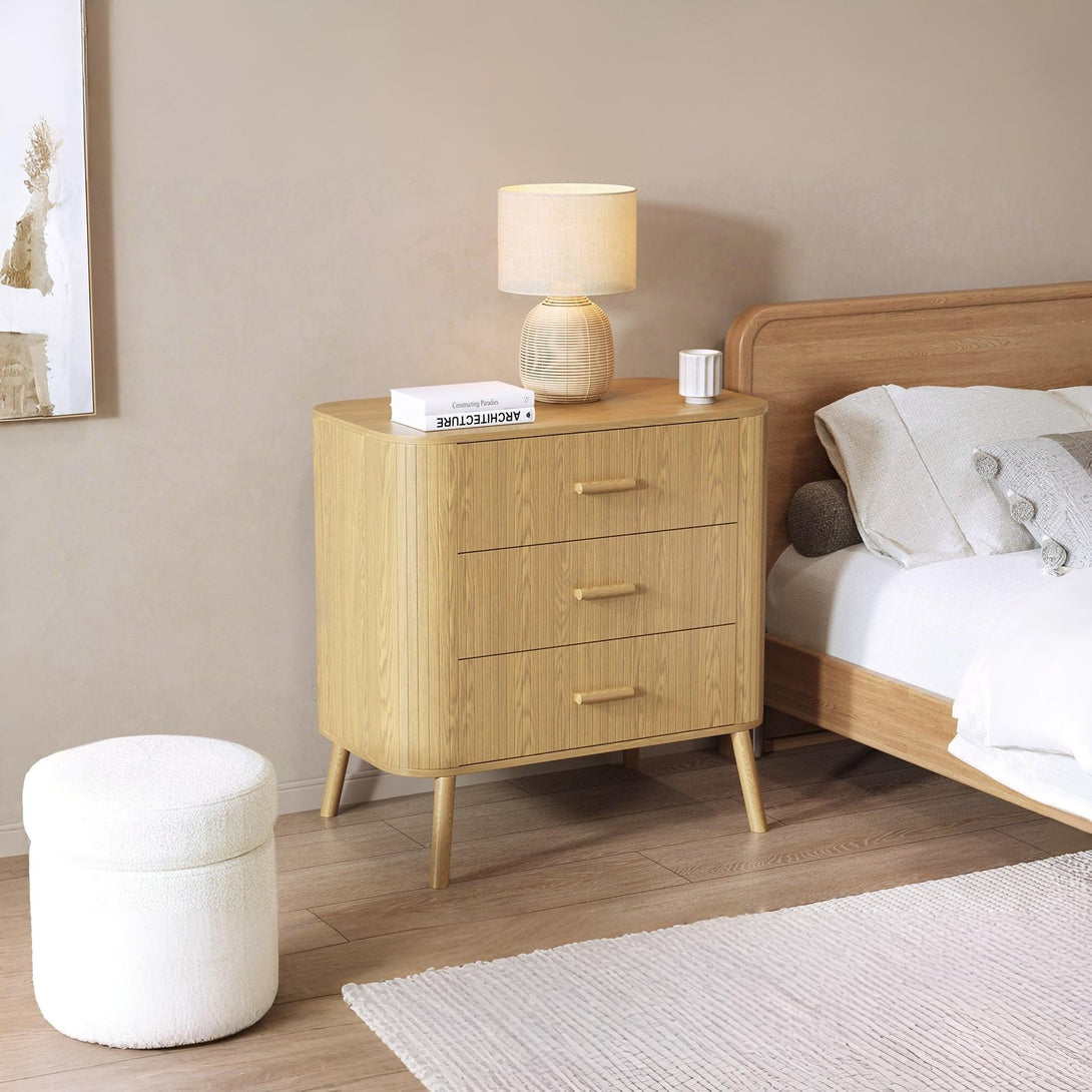 Atlantic 3 Drawers Tallboy - Natural