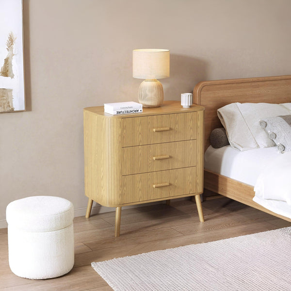 Atlantic 3 Drawers Tallboy - Natural