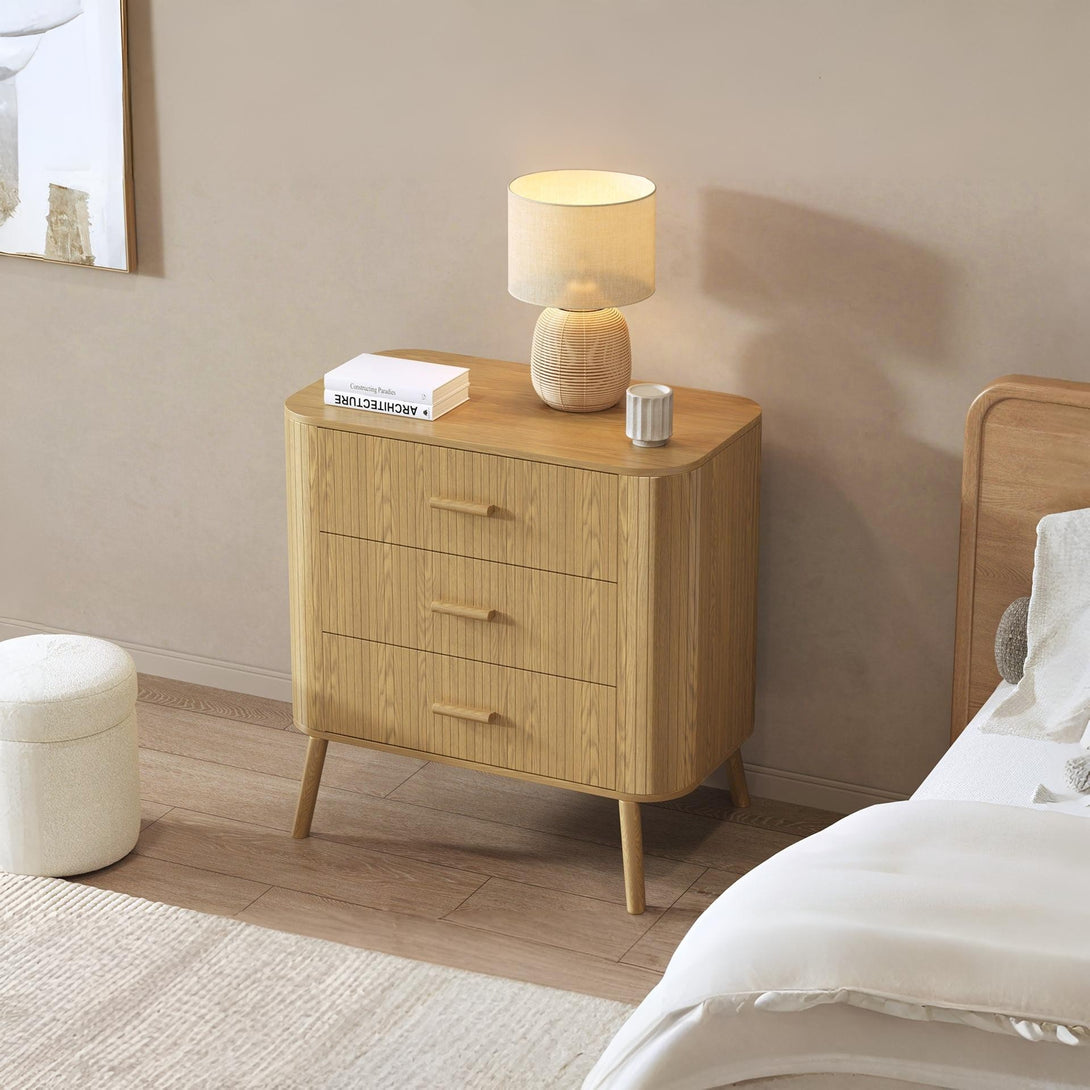 Atlantic 3 Drawers Tallboy - Natural