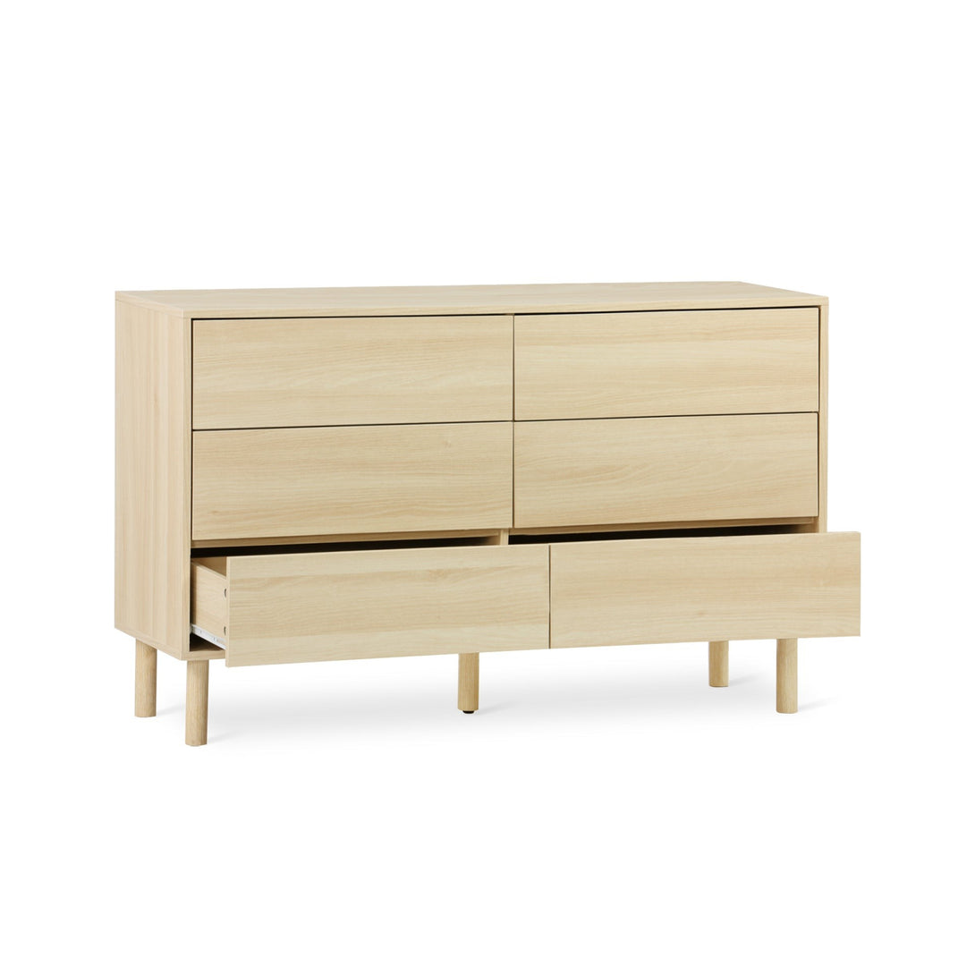 Custer 6 Drawers Lowboy - Oak