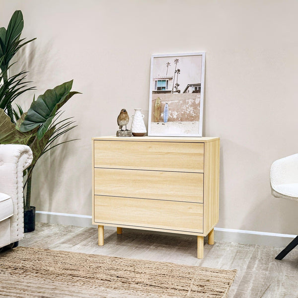 Custer 3 Drawers Tallboy - Oak