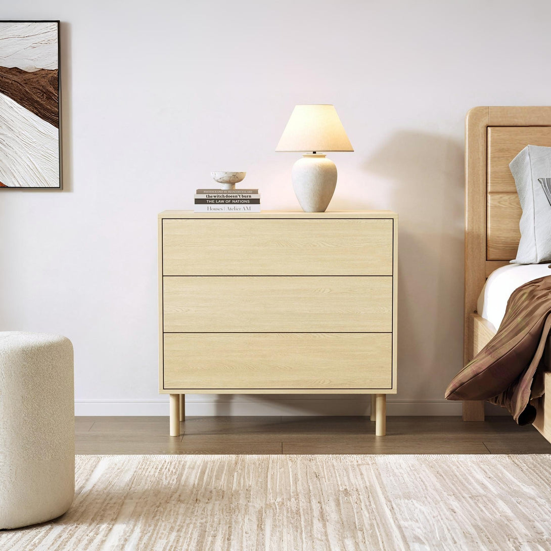 Custer 3 Drawers Tallboy - Oak