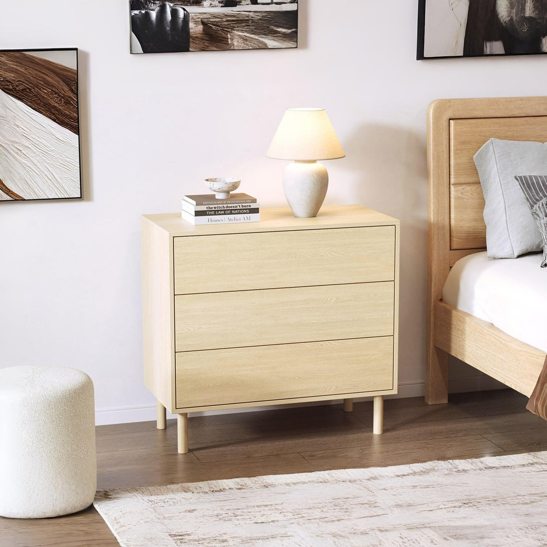 Custer 3 Drawers Tallboy - Oak