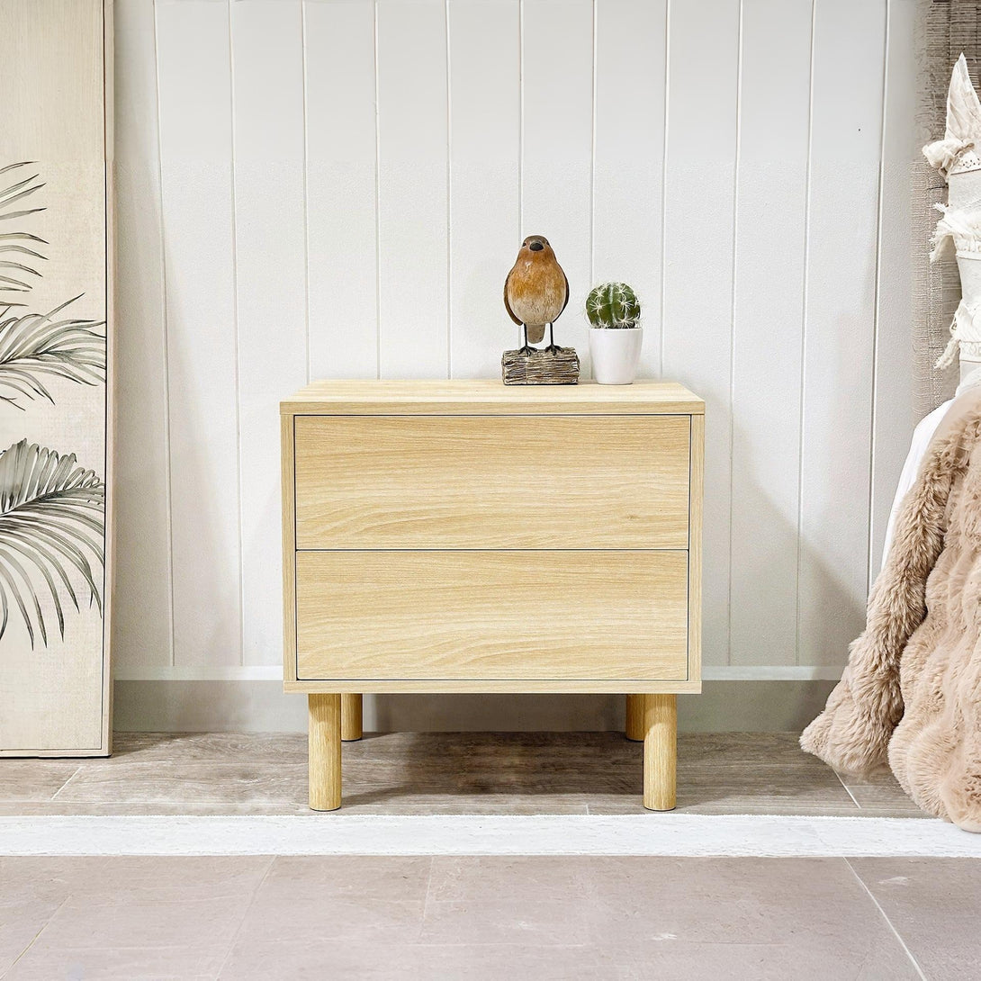 Custer Bedside Table - Oak