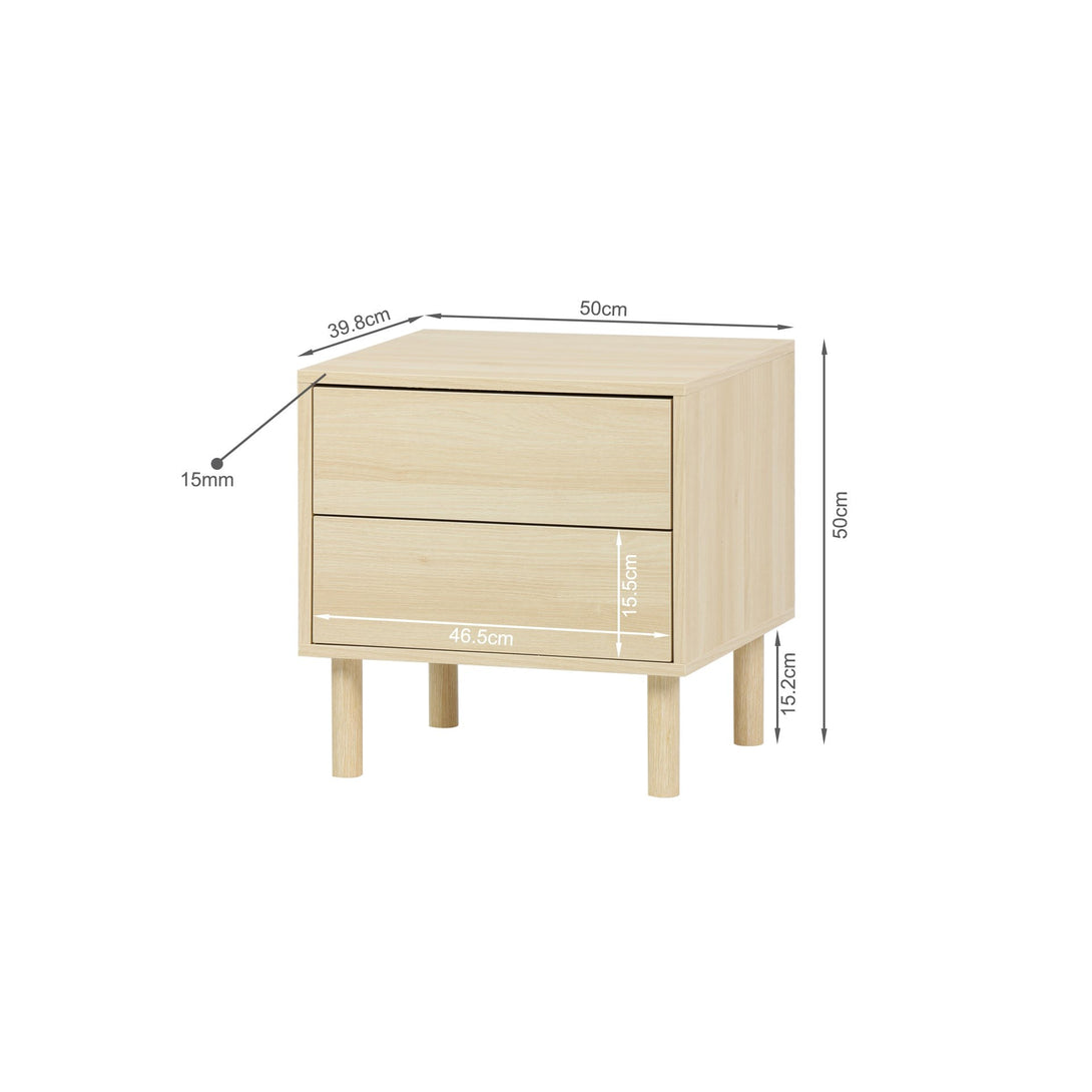 Custer Bedside Table - Oak