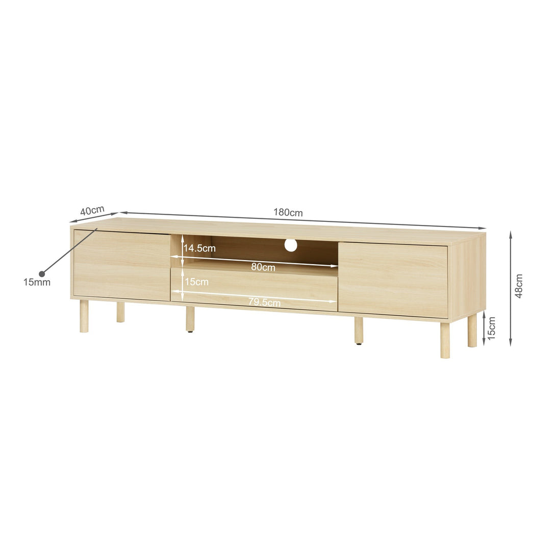 Custer 1.8m Entertainment Unit - Oak