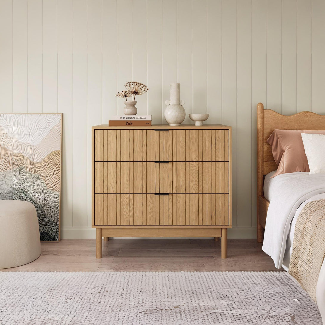 Sumter 3 Drawers Tallboy - Oak