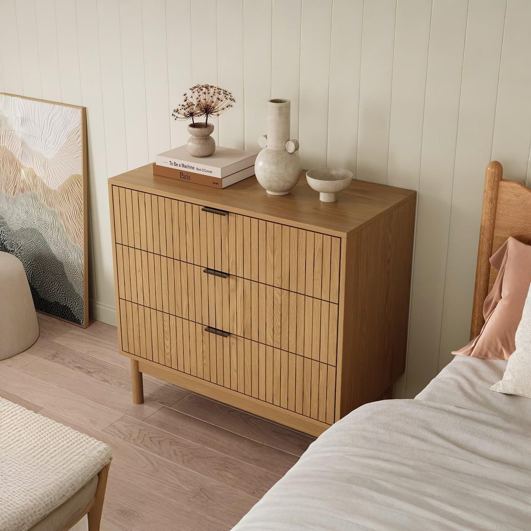 Sumter 3 Drawers Tallboy - Oak