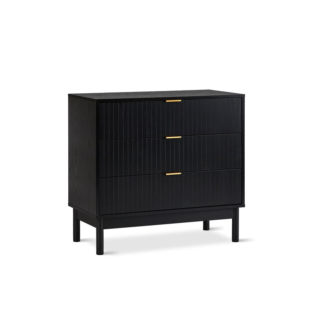 Sumter 3 Drawers Tallboy - Black