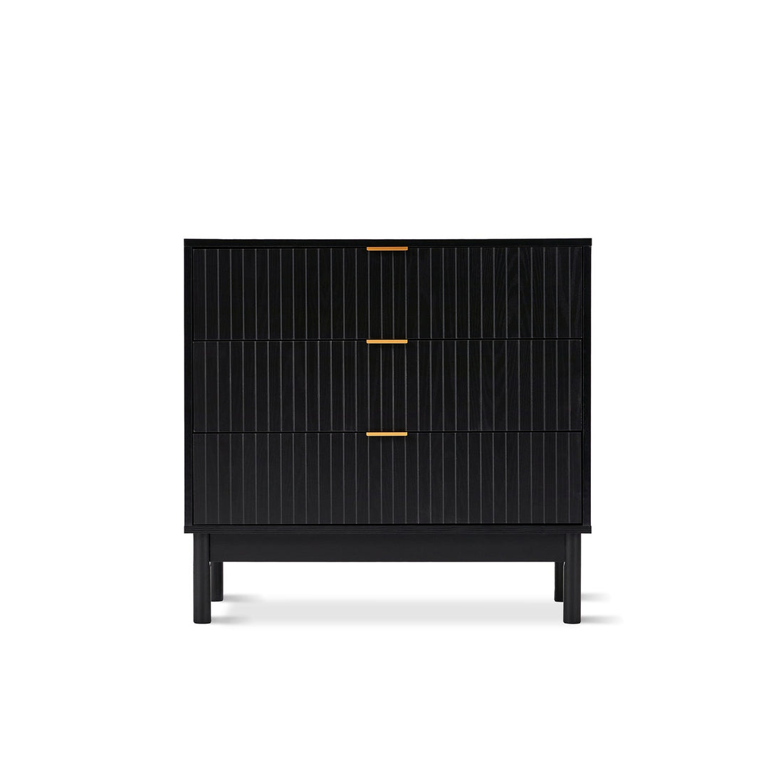 Sumter 3 Drawers Tallboy - Black