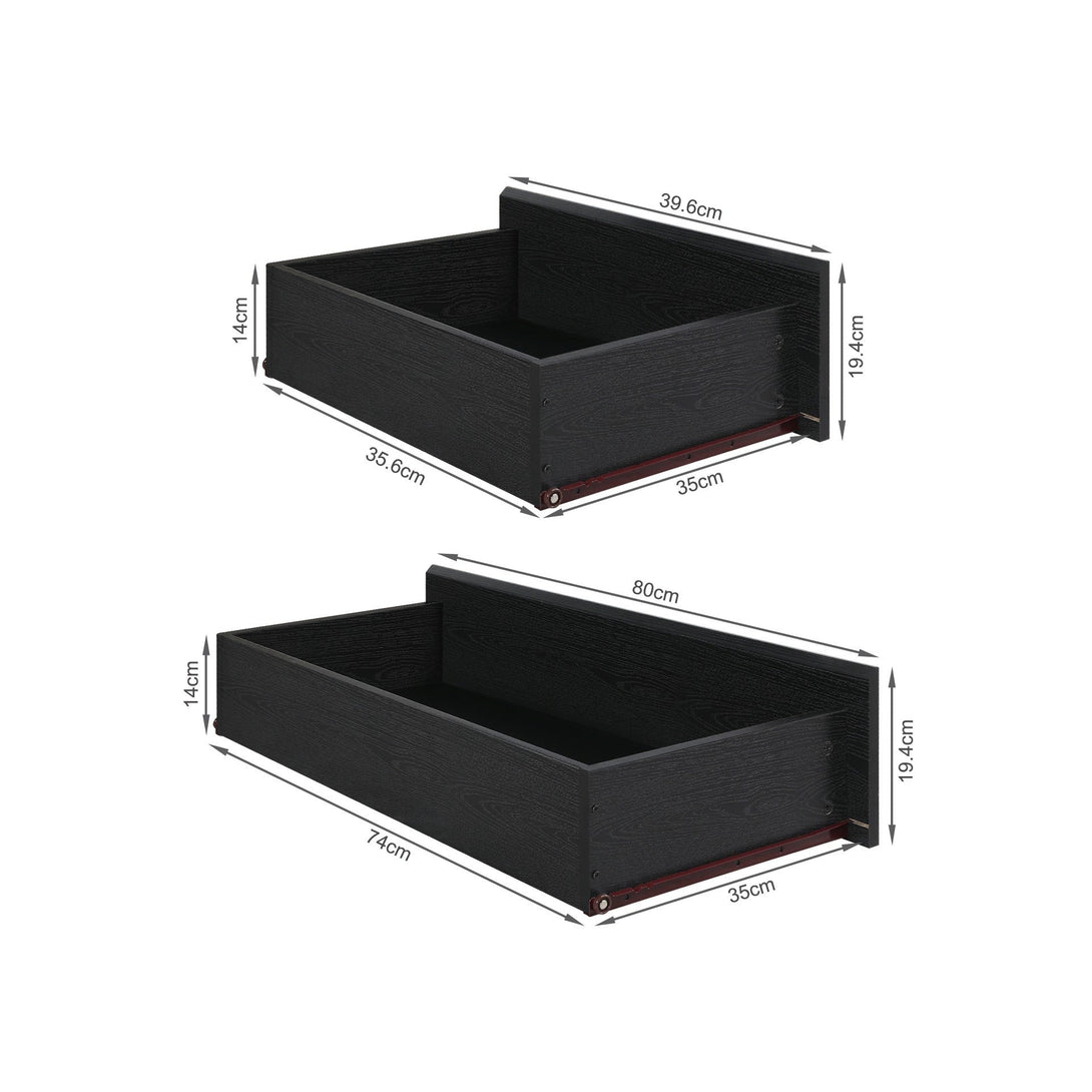 Tongass Wooden 5 Drawers Tallboy - Black
