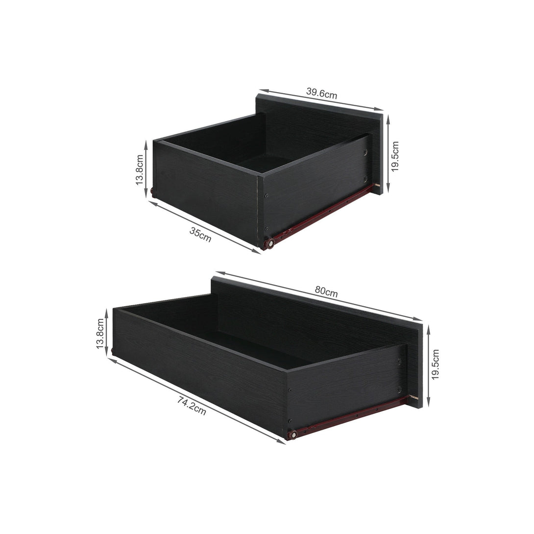 Tongass Wooden 6 Drawers Tallboy - Black