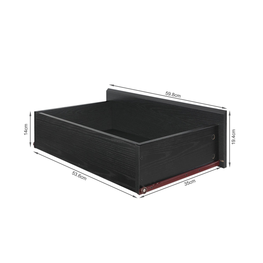 Tongass Wooden 6 Drawers Lowboy - Black