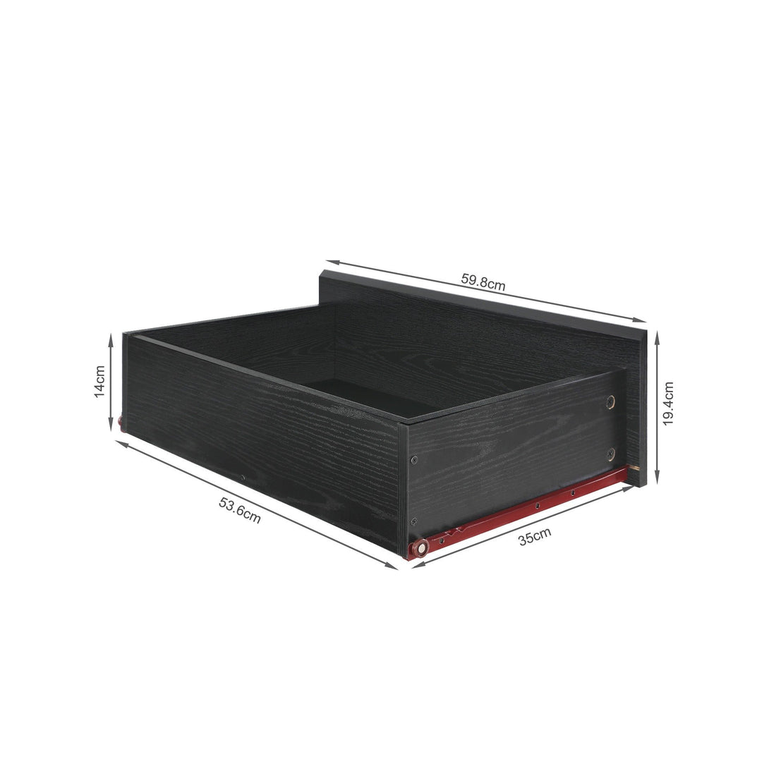 Tongass Wooden 8 Drawers Lowboy - Black