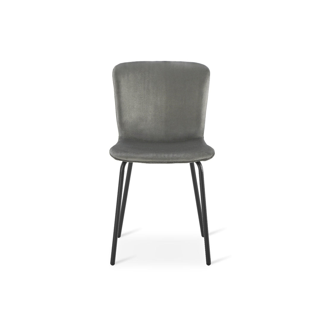 Darius Velvet Dining Chairs - Set of 4 - Dark Grey