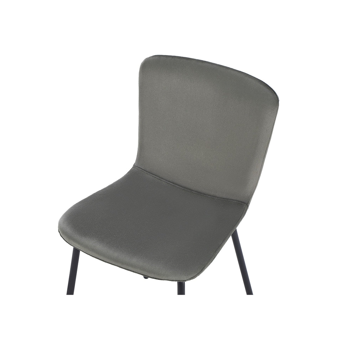 Darius Velvet Dining Chairs - Set of 4 - Dark Grey