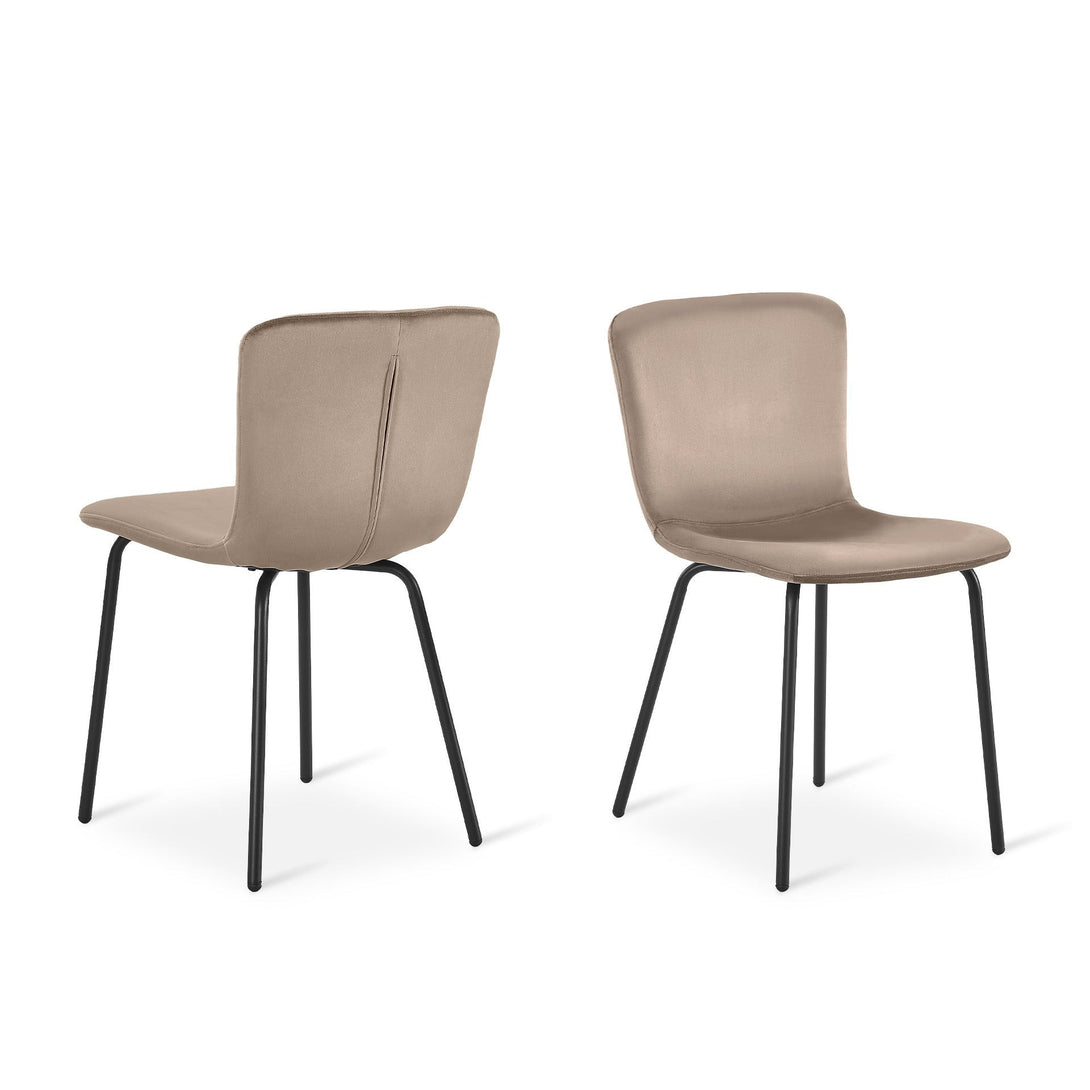 Darius Velvet Dining Chairs - Set of 4 - Taupe