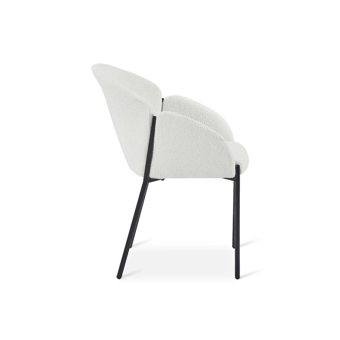 Bellamy Bouclé Dining ArmChairs - Set of 2 - Off White