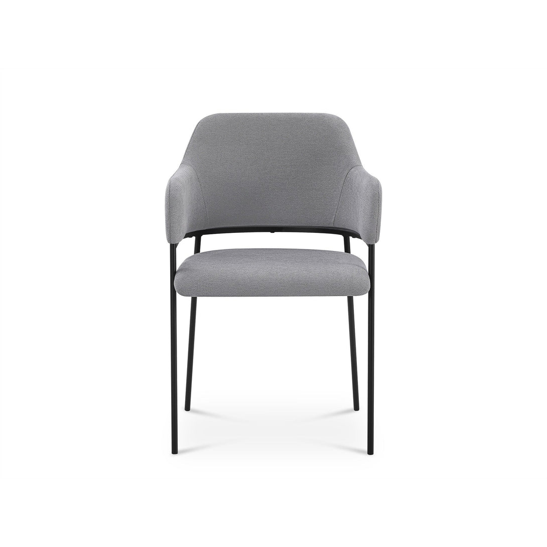 Sadie Fabric Dining Chair - Set of 2 - Light Grey