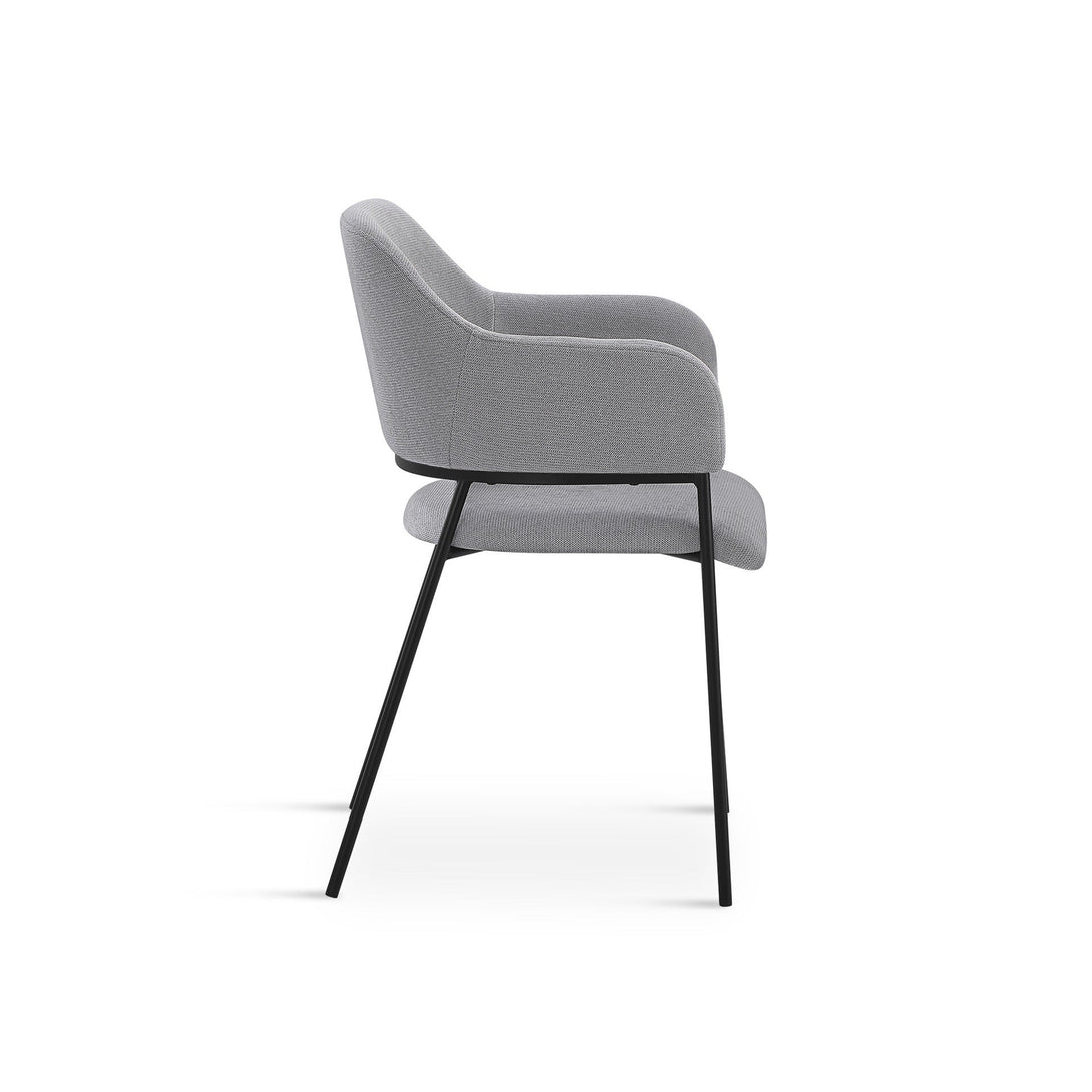 Sadie Fabric Dining Chair - Set of 2 - Light Grey