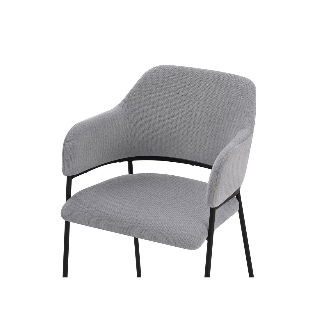 Sadie Fabric Dining Chair - Set of 2 - Light Grey