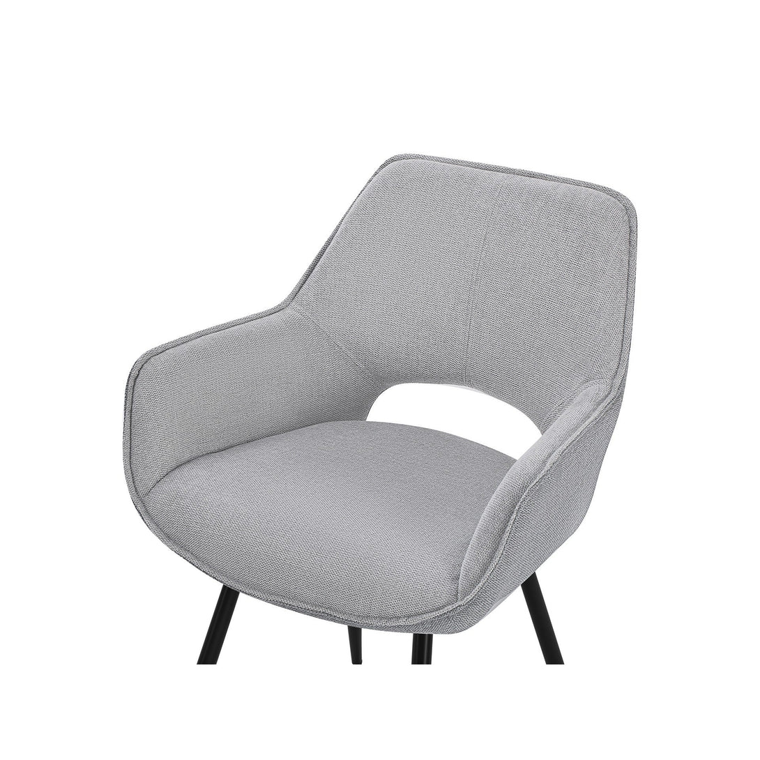 Griselda Velvet Dining Chair Armchair - Set of 2 - Grey
