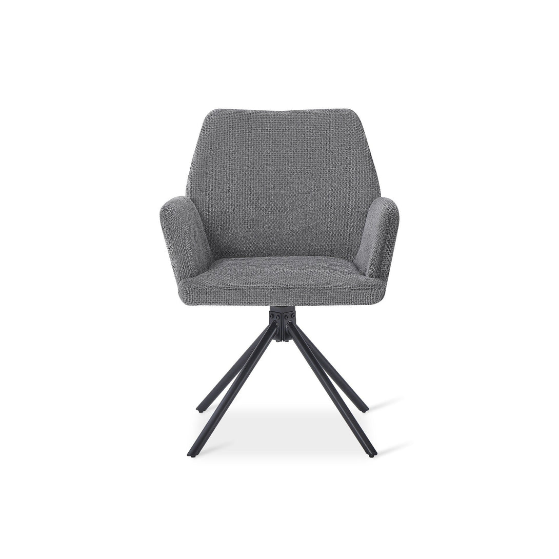 Jett Swivel Dining ArmChairs - Set of 2 - Grey