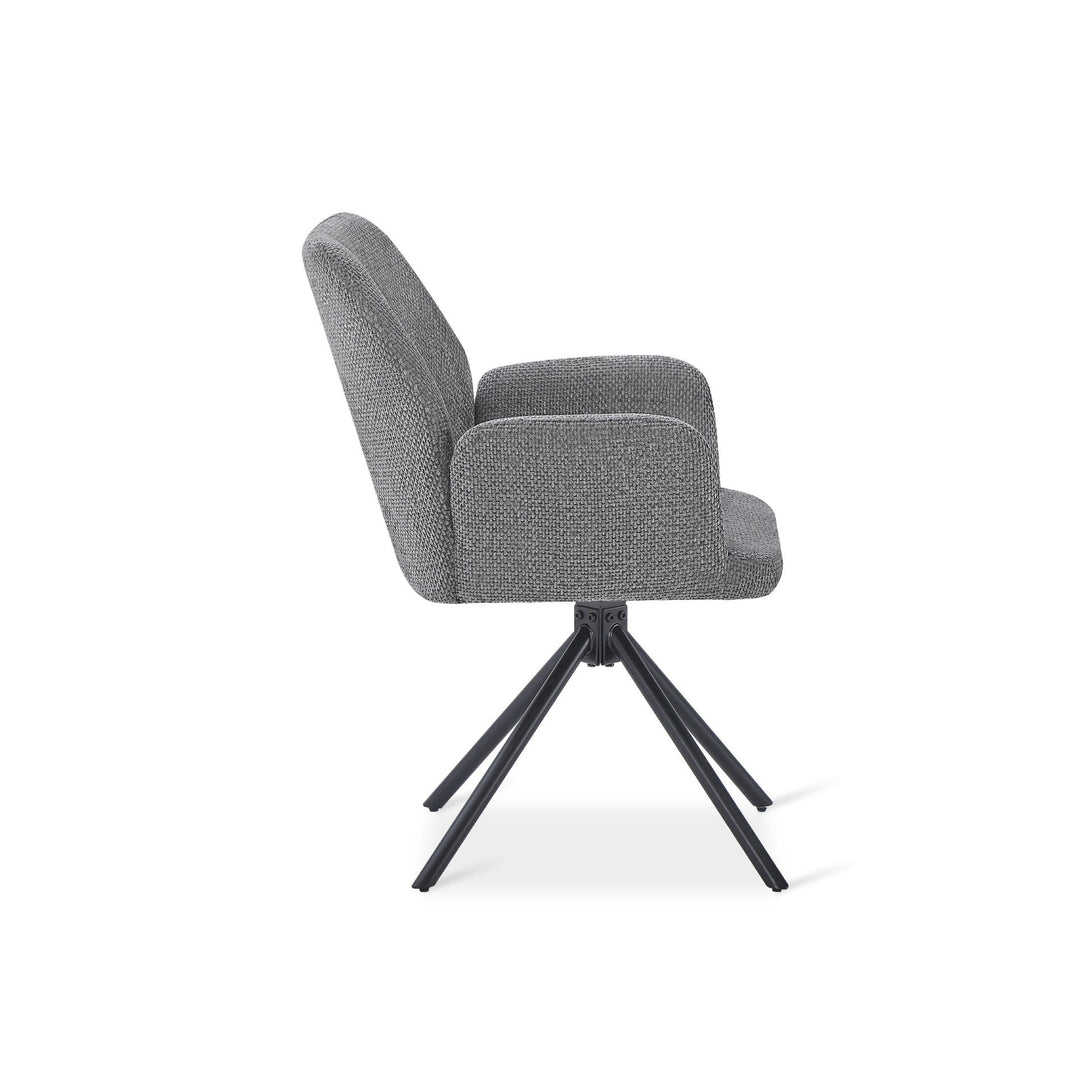 Jett Swivel Dining ArmChairs - Set of 2 - Grey