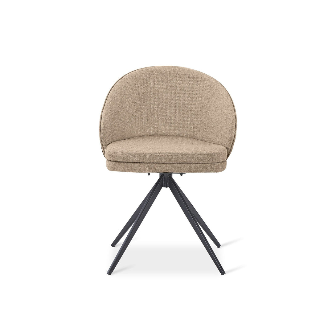 Loren Swivel Dining Chairs - Set of 2 - Light Brown