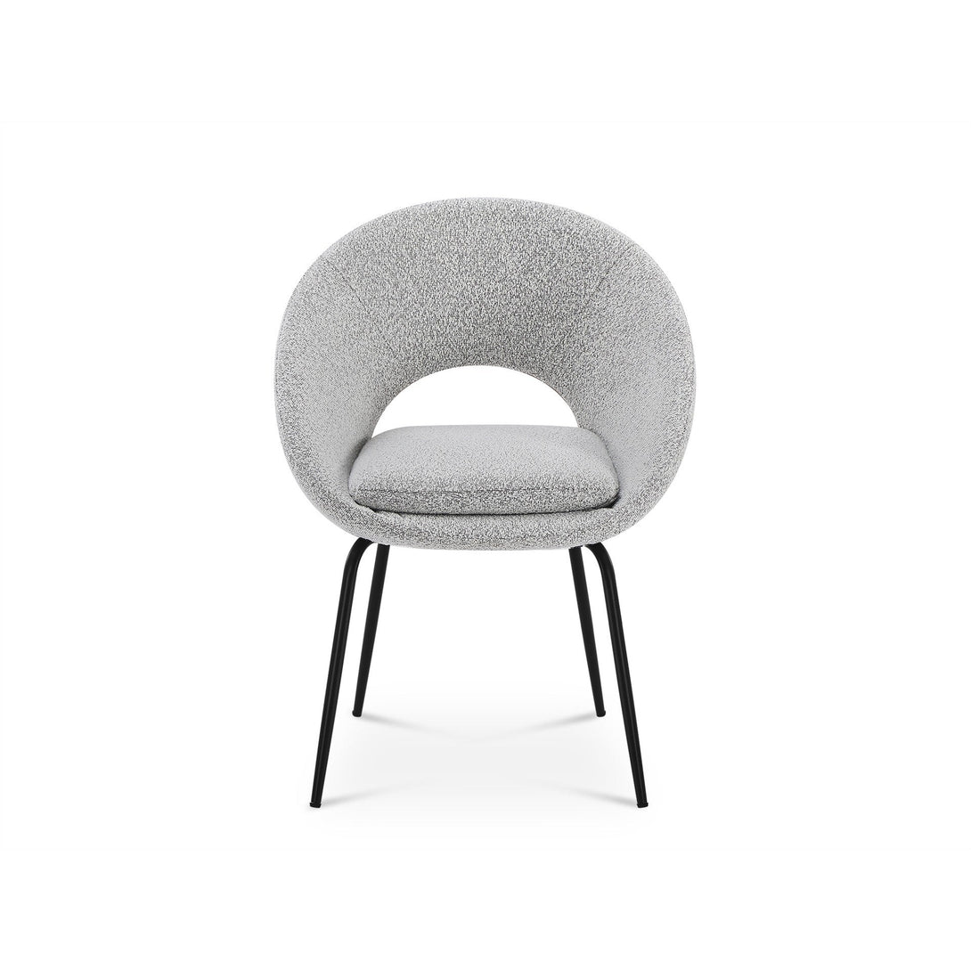 Nimue Fabric Dining Chair - Set of 2 - Greyish White